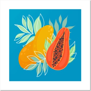 Tropical fruit Posters and Art